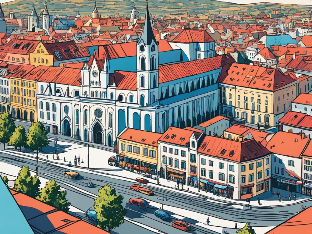 Dynamic Cluj-Napoca city landscape