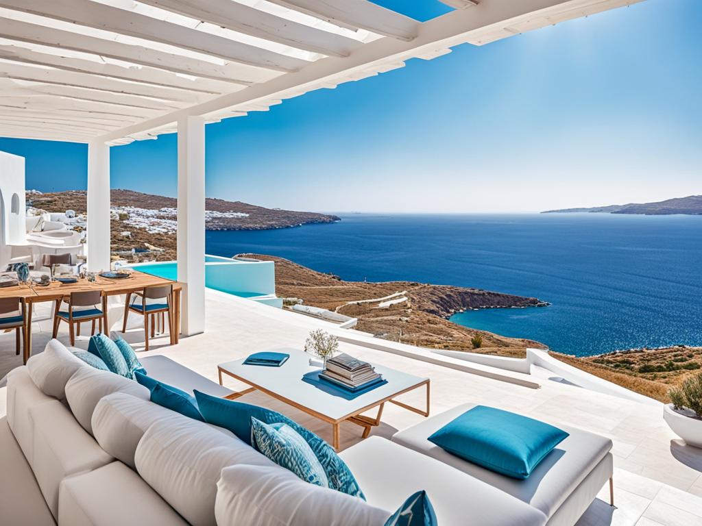 Luxury Mykonos property showcasing Mediterranean lifestyle