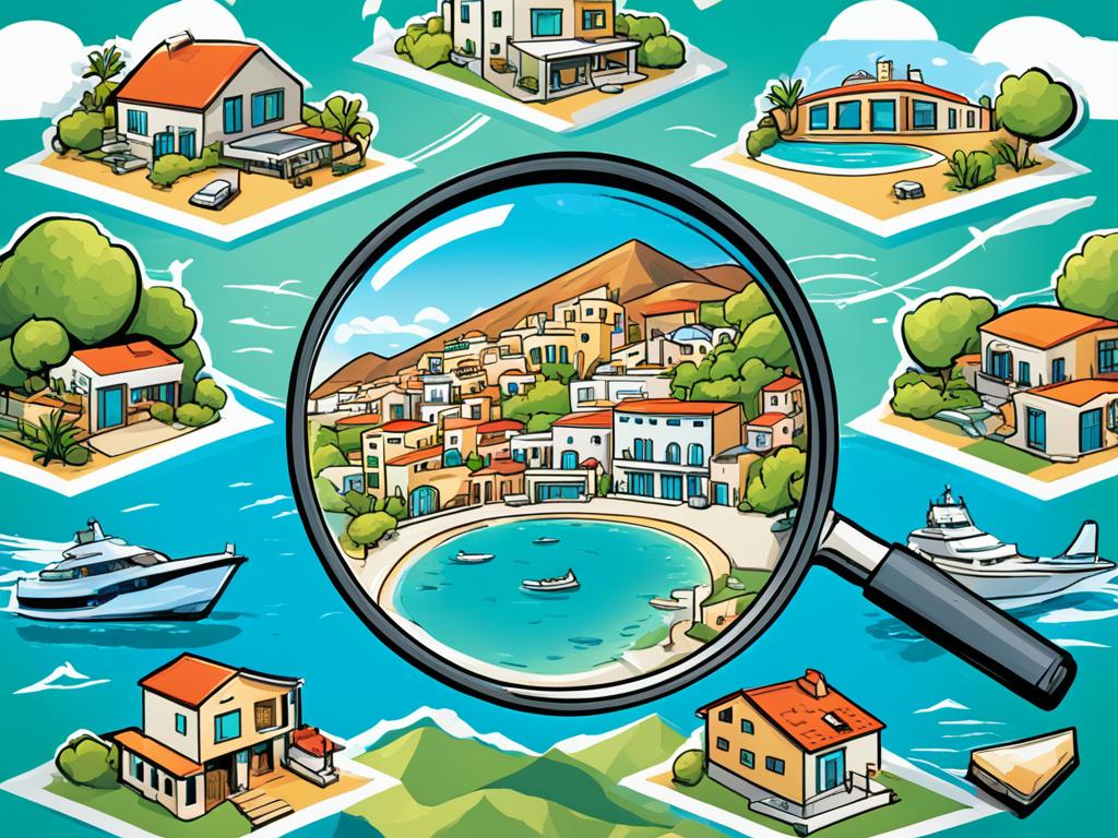 Navigating property search in Crete