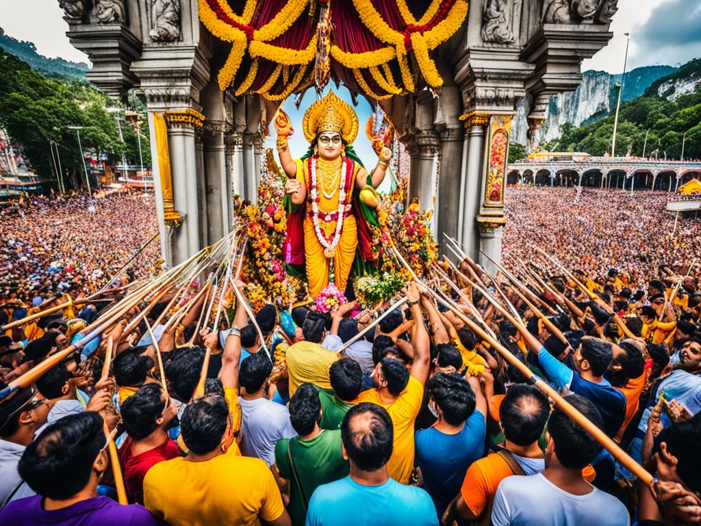 Thaipusam procession at Batu Caves