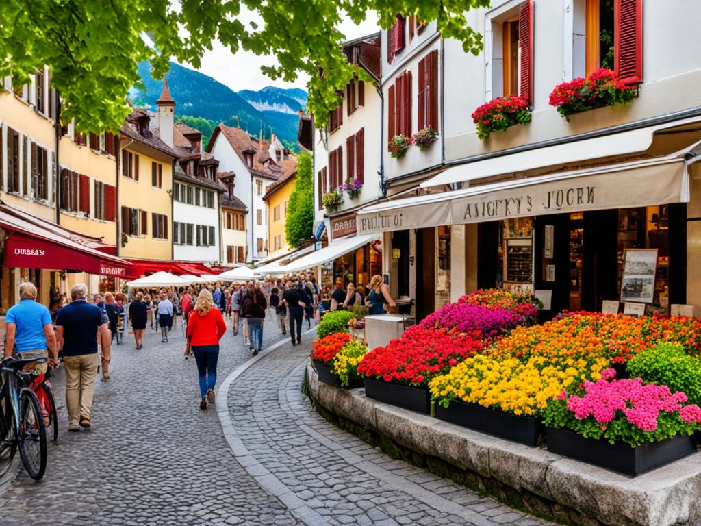Charming streets of Annecy's Old Town