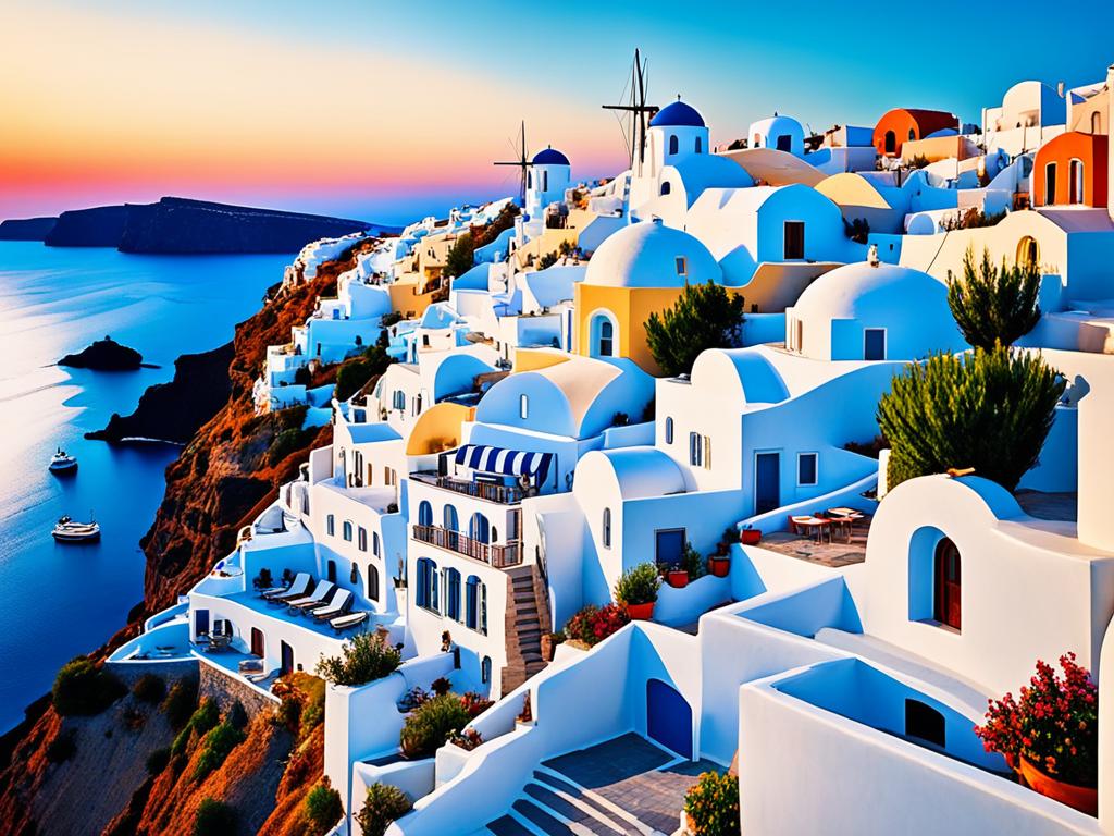 Santorini property and landscape
