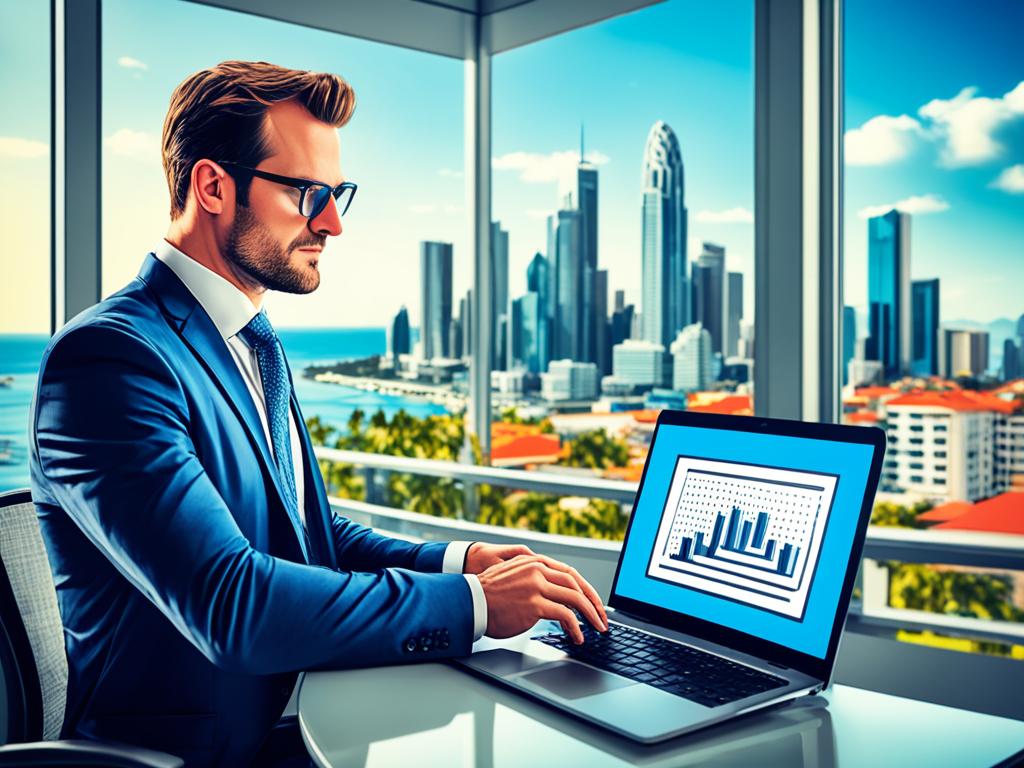 Expat working in Panama City office