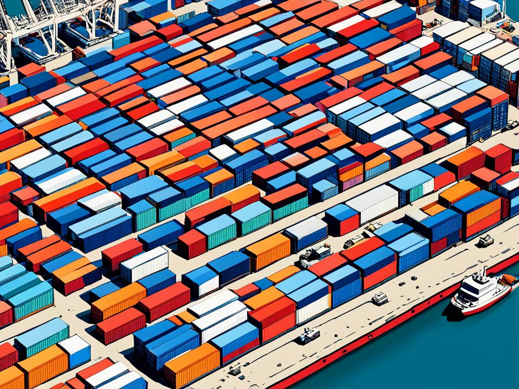 Shipping Containers Ready for International Removals