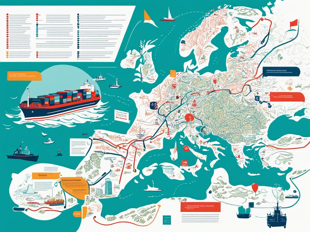 Shipping routes to Lithuania