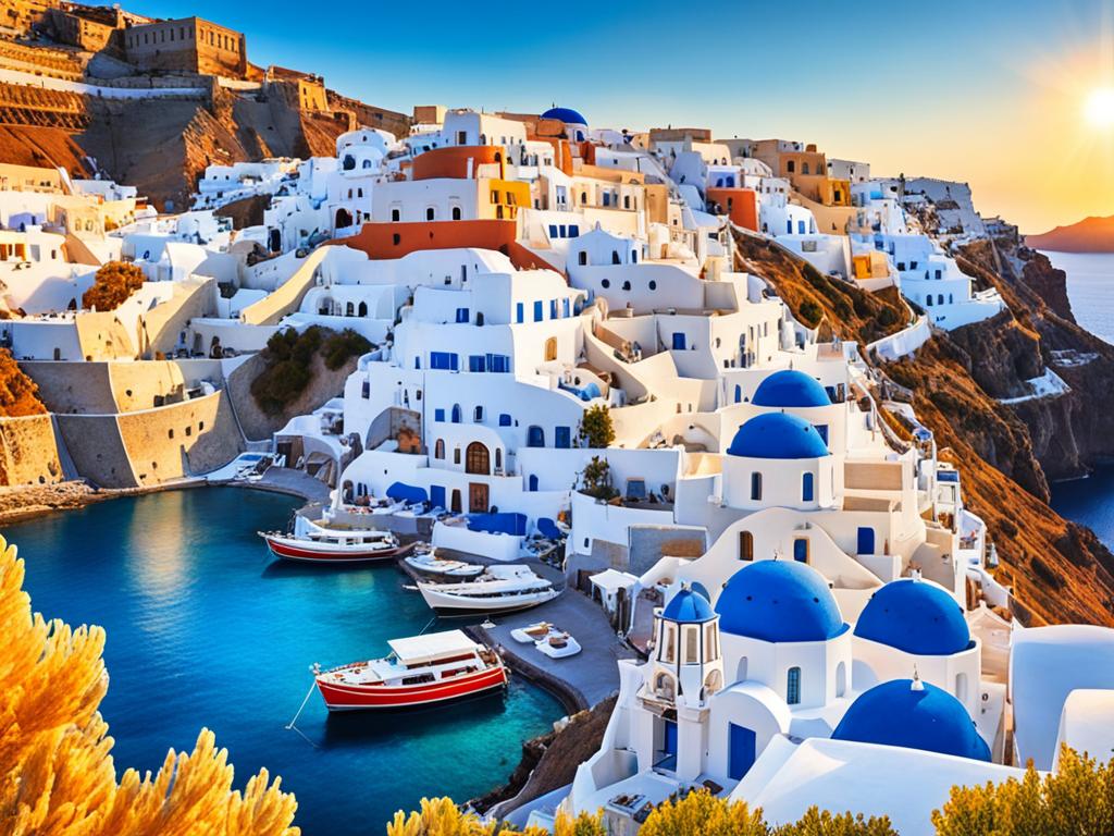 Scenic view of Santorini