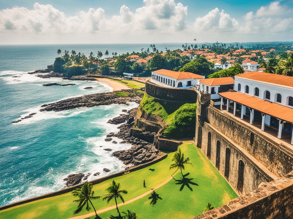 Colossal walls and time-honored edifices of Galle Fort