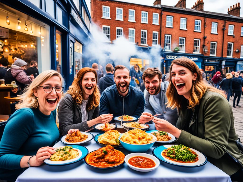 Leeds expat community enjoying local cuisine