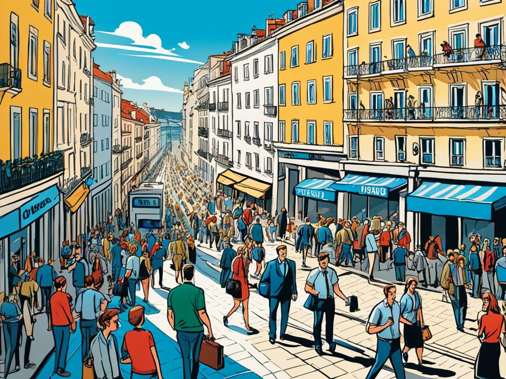 Busy work day in Lisbon for expats