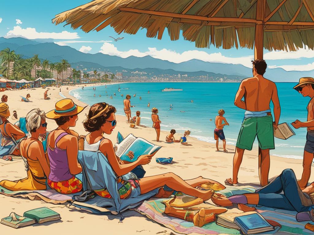 Expat community enjoying Puerto Vallarta's beachside