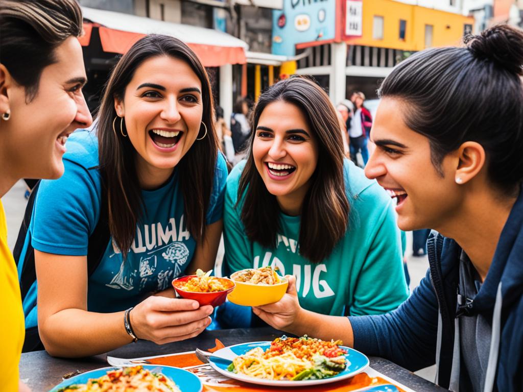 Students engaging in language immersion in Lima