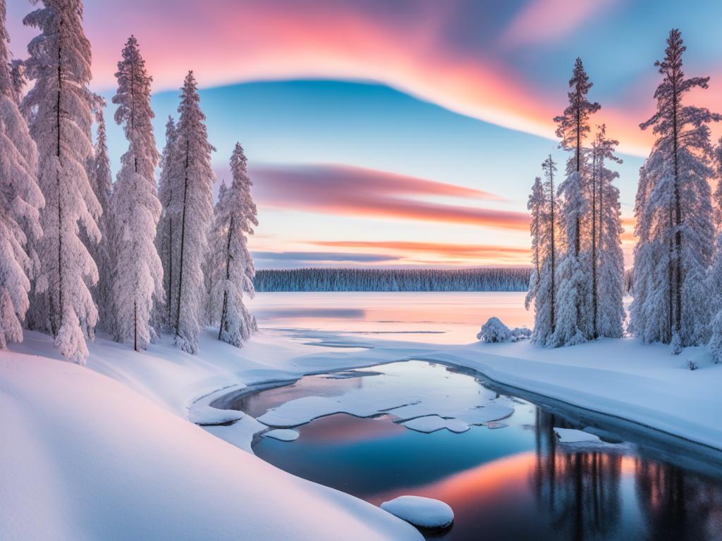Tranquil Finnish Lapland Landscape