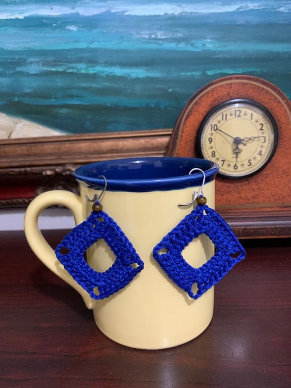 Crochet Square Earrings