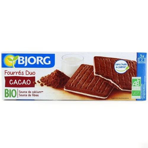 Био бисквити с какао и млечен пълнеж 150г