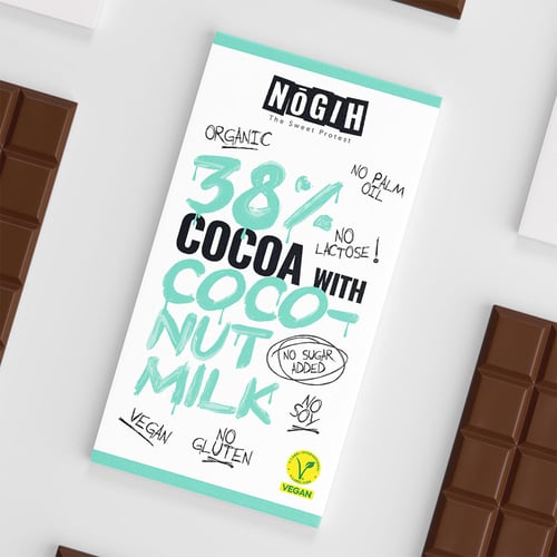 Био веган какаов десерт 38% с кокосово мляко 70г