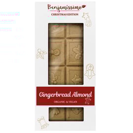 Био веган шоколад коледни сладки и бадеми 60г