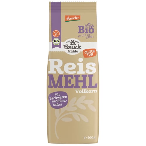 Деметер оризово пълнозърнесто брашно без глутен 500г