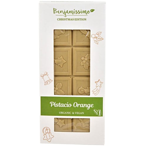 Био веган шоколад шам фъстък и портокал 60г