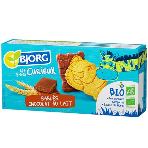 Био бисквити с млечен шоколад 192г