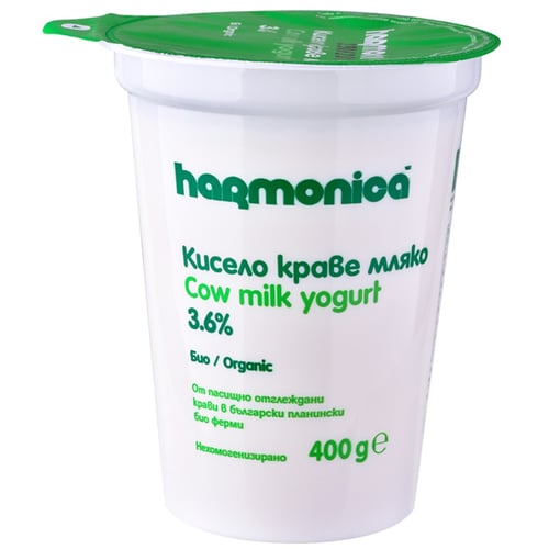 Био кисело мляко Хармоника 3,6% - 400г