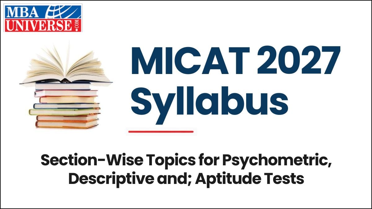 MICAT 2027 Syllabus: Section-Wise Topics for Psychometric, Descriptive & Aptitude Tests
