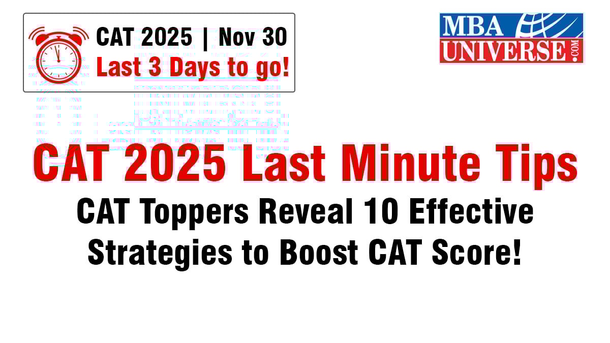 CAT 2025 Last Minute Preparation Tips