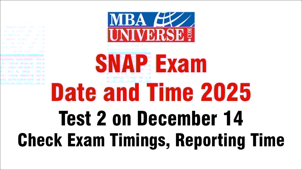 SNAP Exam Date and Time 2025