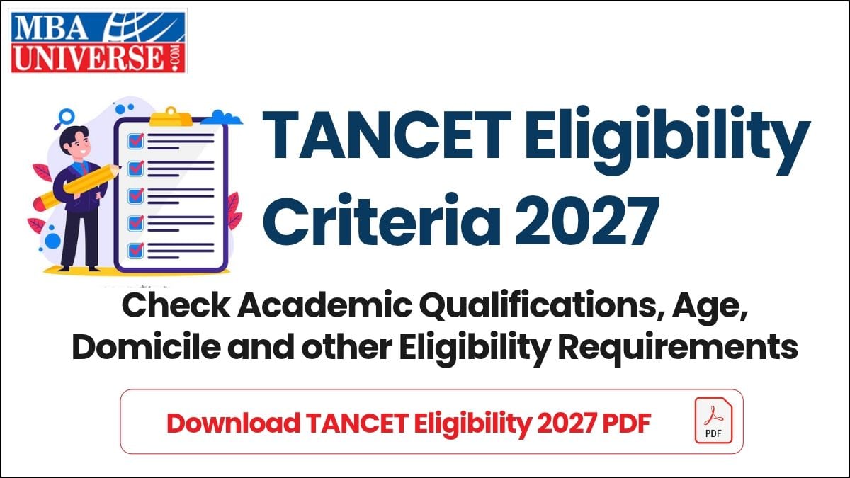 Download TANCET Eligibility Criteria 2027 PDF