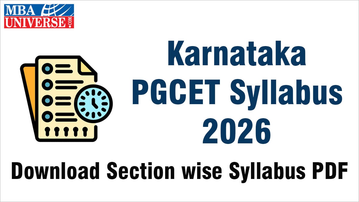 Karnataka PGCET Syllabus 2026