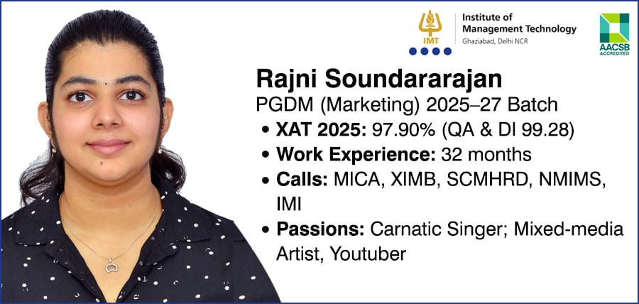 Rajni Soundararajan – IMT Ghaziabad PGDM (Marketing) 2025–27 Batch