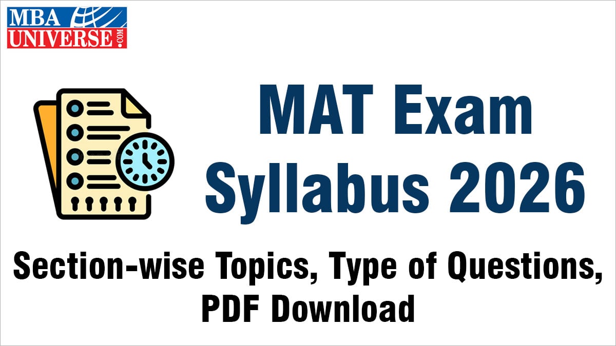 MAT Exam Syllabus 2026: PDF Download - Section-Wise Topics, Weightage