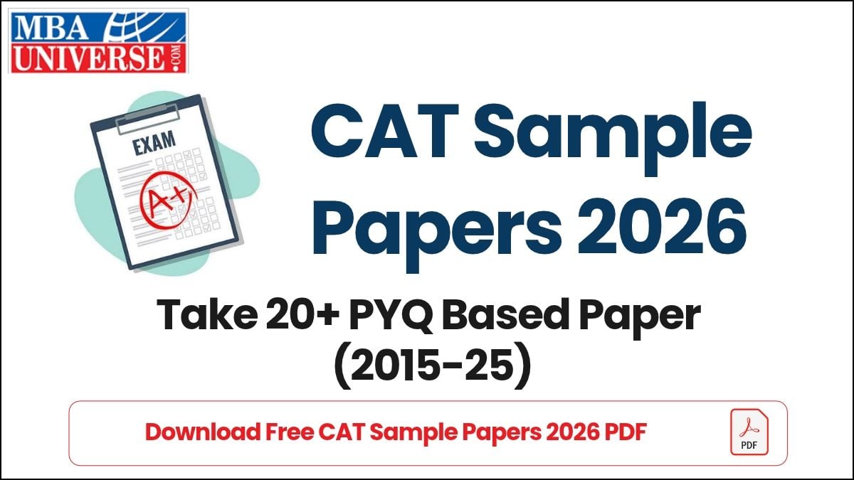 Download Free CAT Sample Papers 2026 PDF