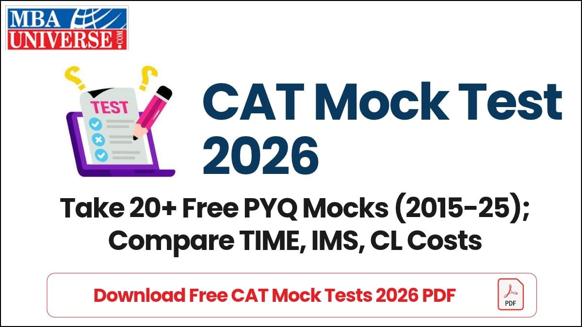 Download Free CAT Mock Tests 2026 PDF