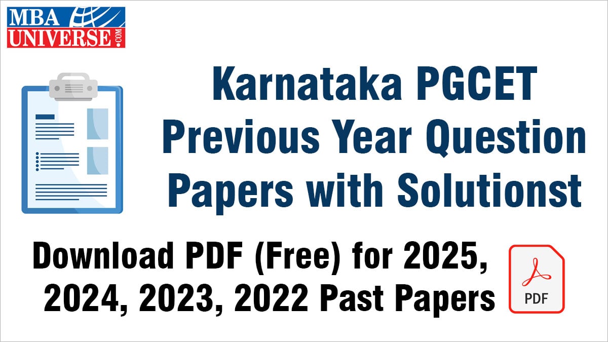 Karnataka PGCET Previous Year Question Papers with Solutions
