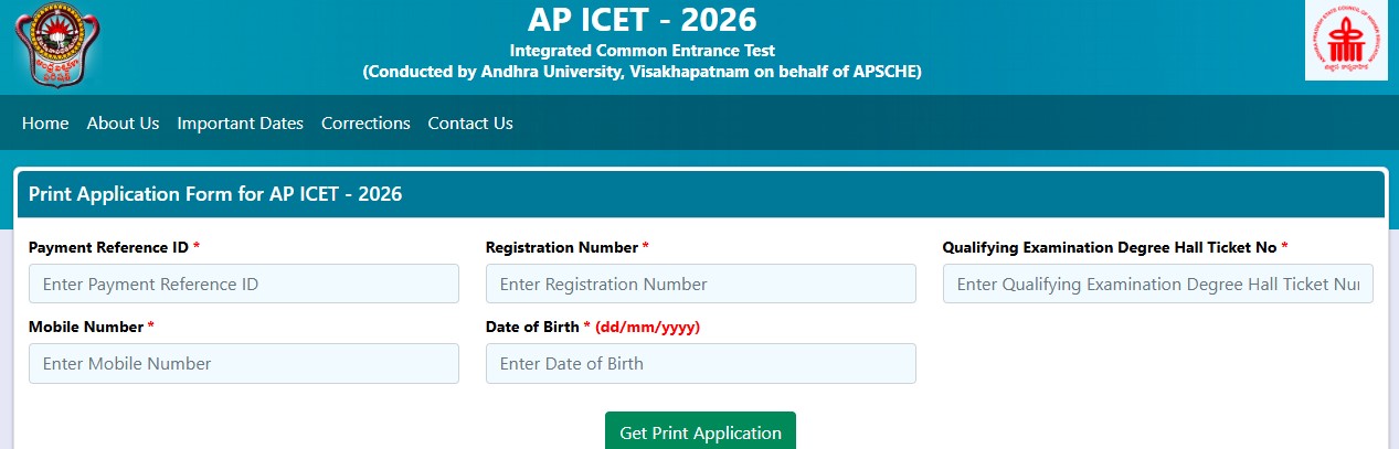 Step – 4: Print Application Form (only after Submitting Application Form)