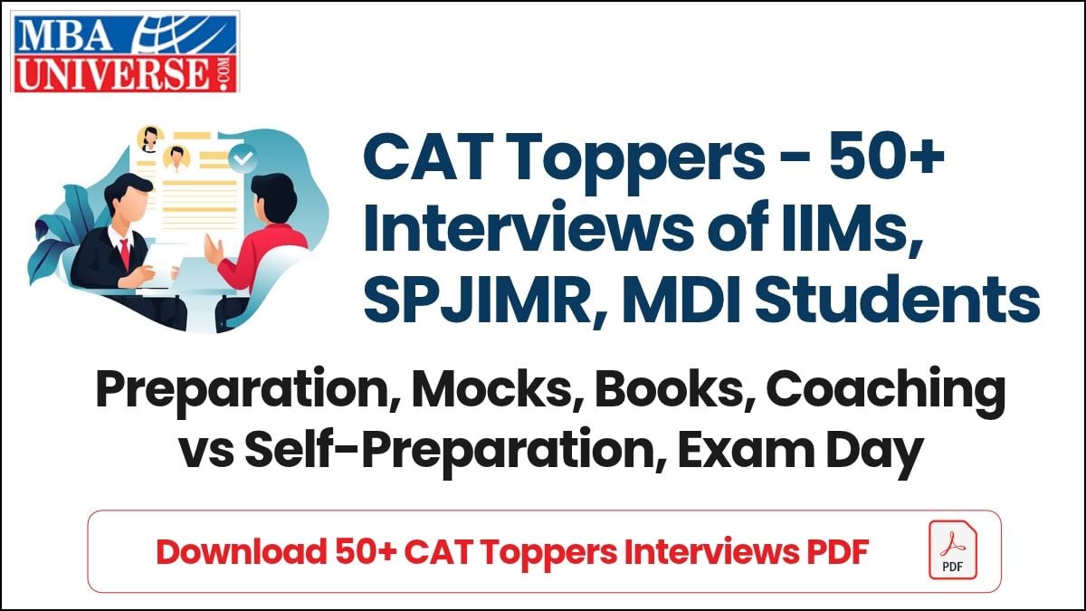 Download 50+ CAT Toppers Interviews PDF