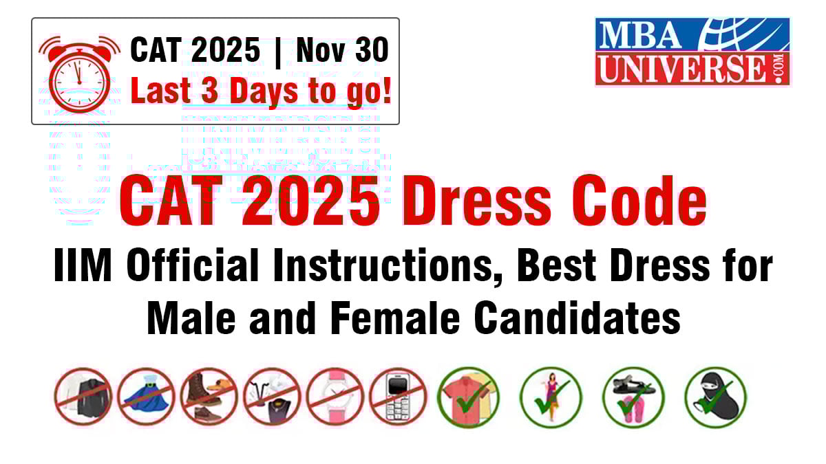 CAT 2025 Dress Code: Instructions for Male, Female Candidates