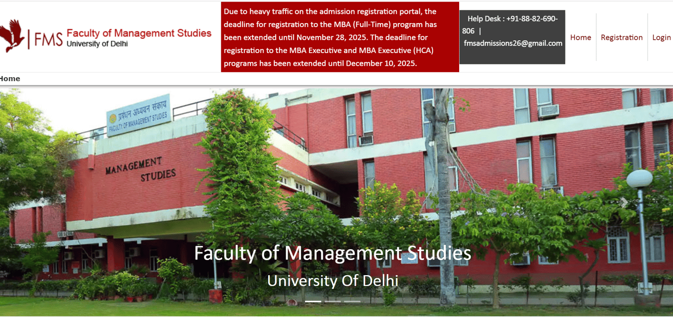 FMS Delhi Admission 2026