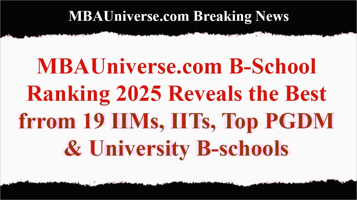 MBA Rankings in India 2025