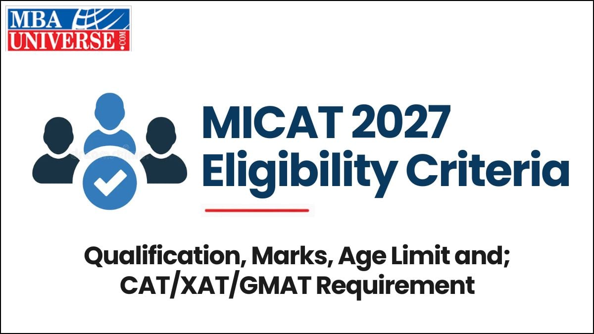 MICAT 2027 Eligibility Criteria: Qualification, Marks, Age Limit & CAT/XAT/GMAT Requirement