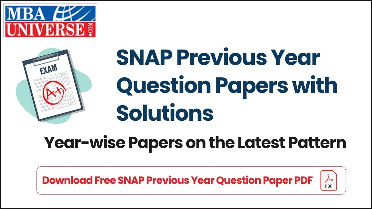 SNAP Previous Year  Question Papers with Solutions