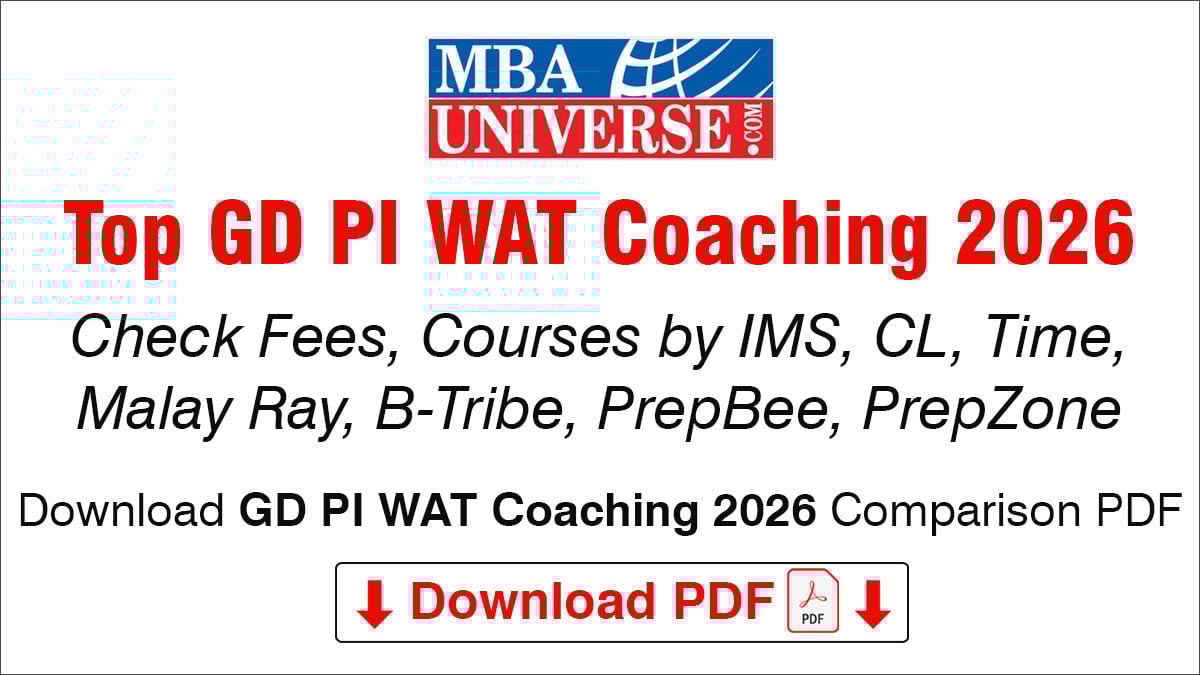 Top GD PI WAT Coaching 2026: Course Fees, Comparison Guide PDF