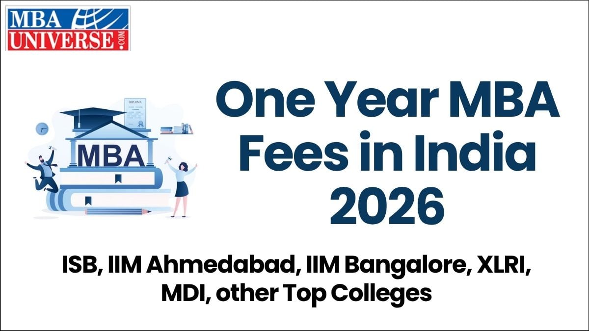 One Year MBA Fees in India 2026