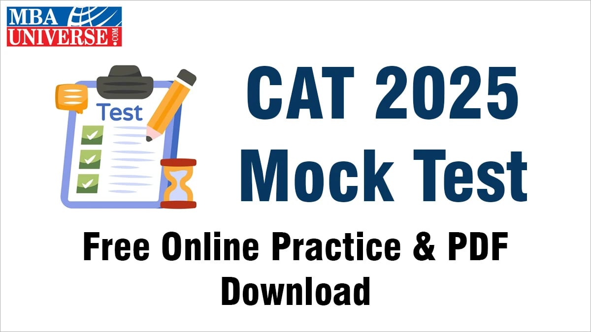 cat mock test 2025 free online practice based on last 10 years papers with official mock test and pdf download