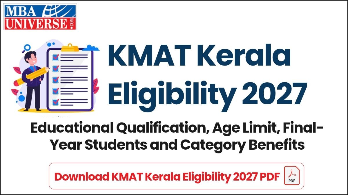 KMAT Kerala Eligibility 2027: Educational Qualification, Age Limit, Final-Year Students and Category Benefits