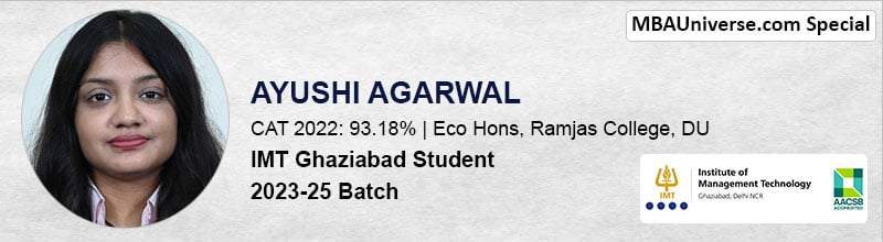 Ayushi Agarwal | CAT 2022: 93.18% | Eco Hons, Ramjas College, DU 