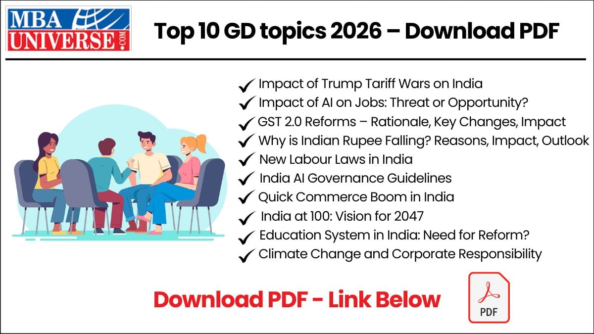 GD Topics 2026: 200+ Latest Group Discussion Topics with Answers; Download PDF