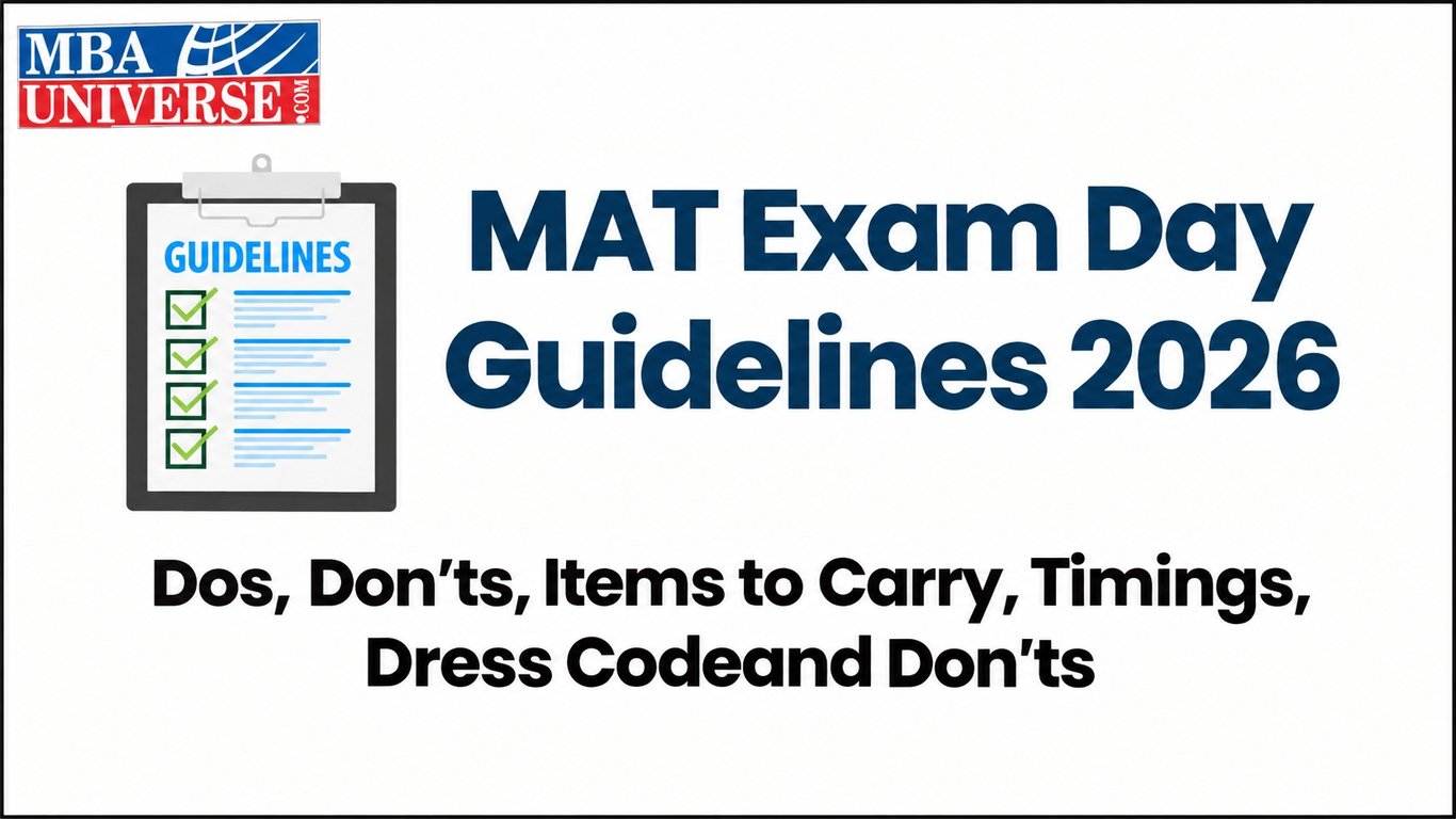 MAT Exam Day Guidelines 2026: Dos, Don’ts, Items to Carry, Timings, Dress Code for Dec 20, 27