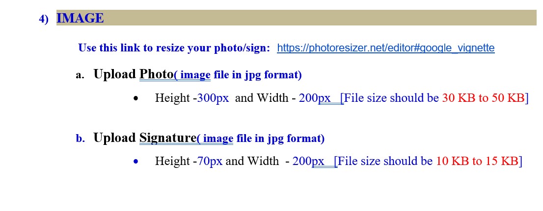 Upload Image and Signature for TANCET Application Forms 2026