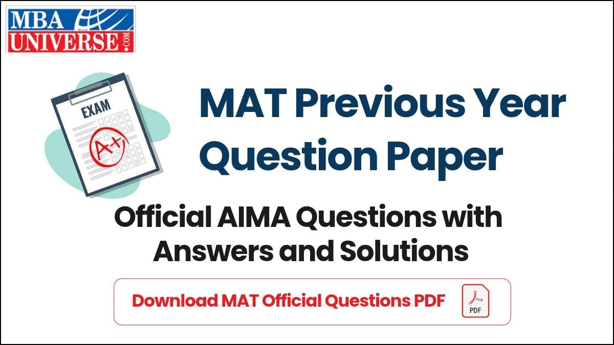 MAT Previous Year Question Paper